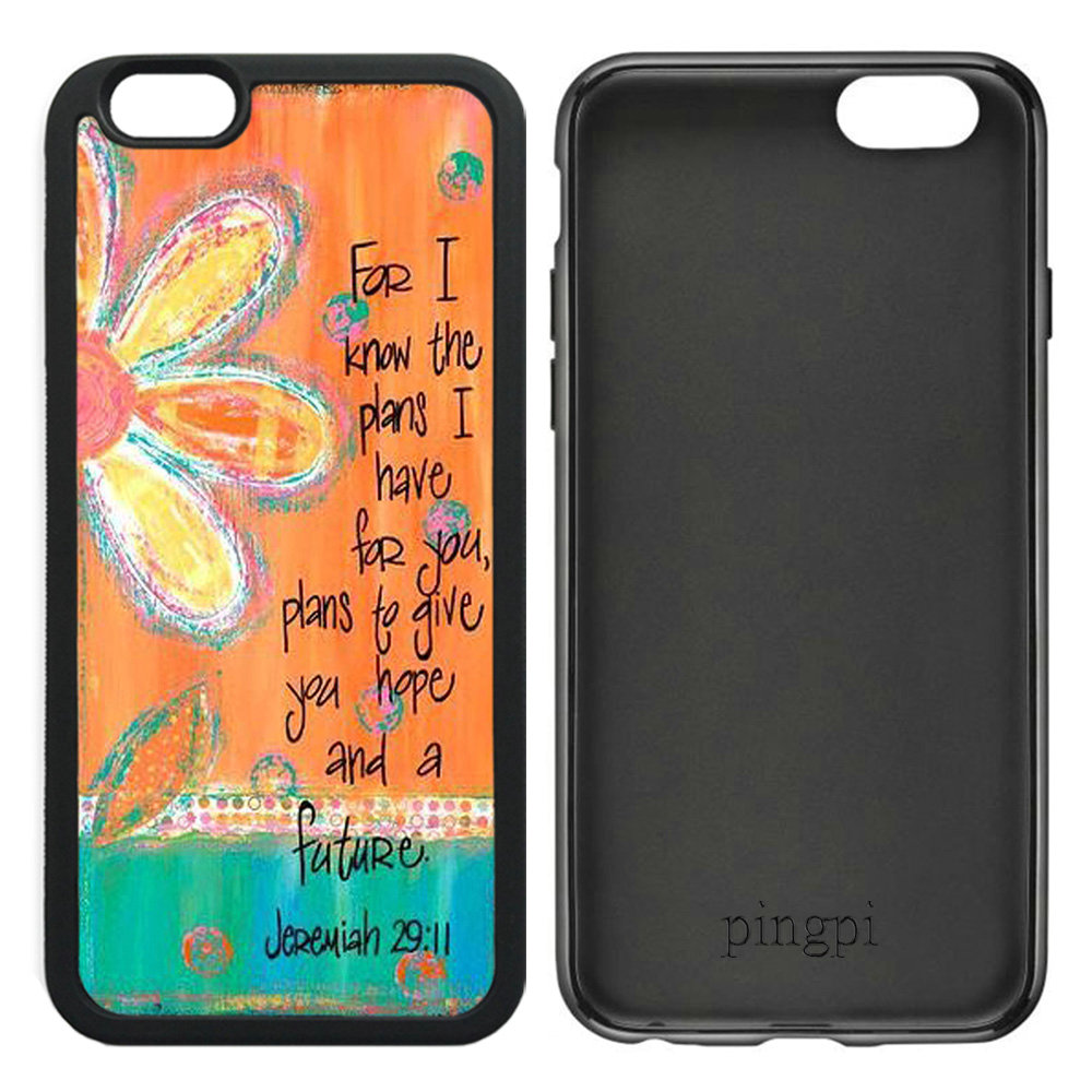 Bible Verse ,Vintage floral. For I know the plans I have for you. Plans to give you hope and a future. Jeremiah 29 11 Case for iPhone 6 6S